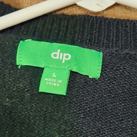 Dip Long sleeve Blouse For Women Size Large Color Black 10%Wool   ^ - Picture 6 of 8